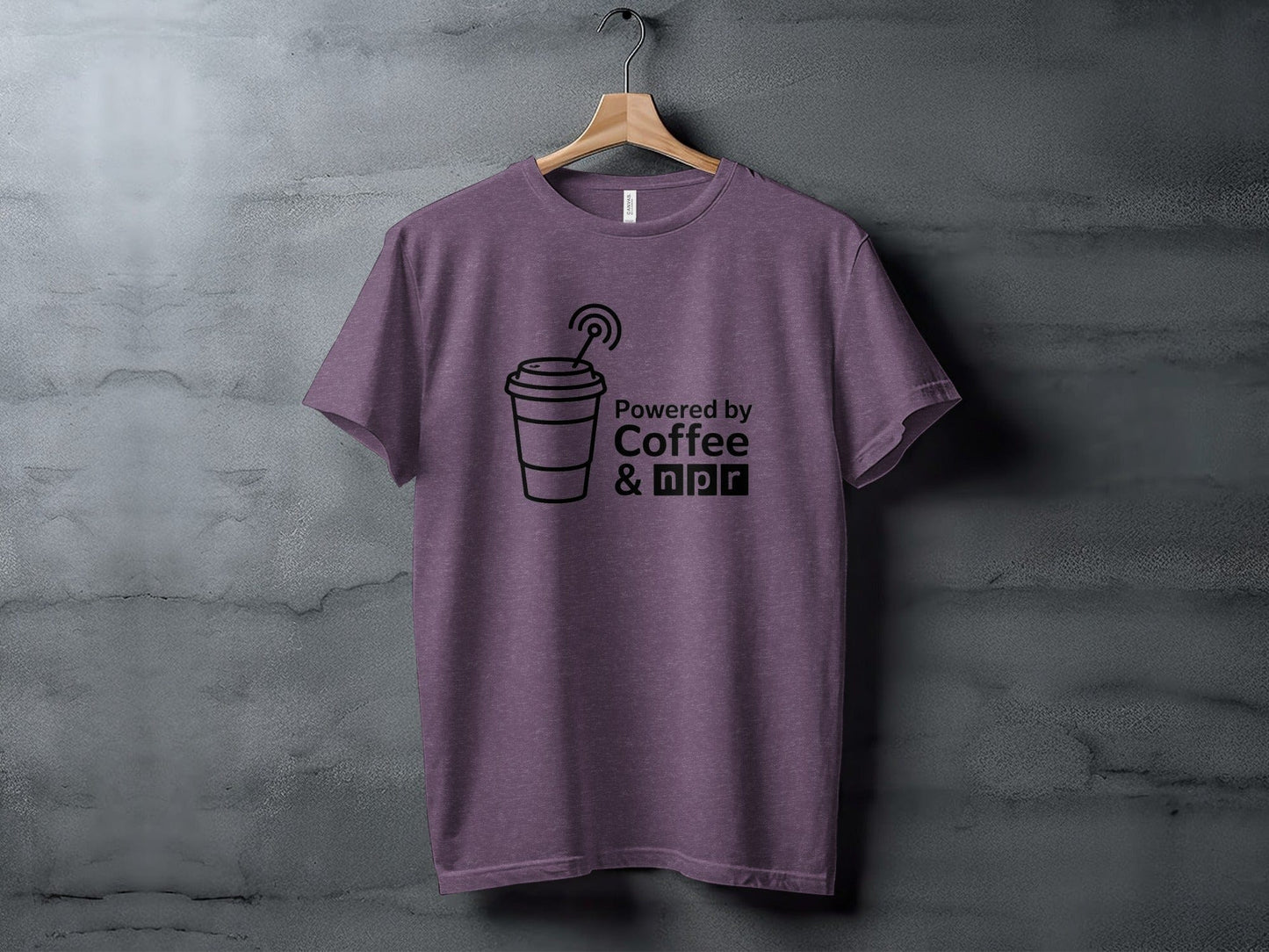 Powered by coffee and NPR XS / Heather Team Purple