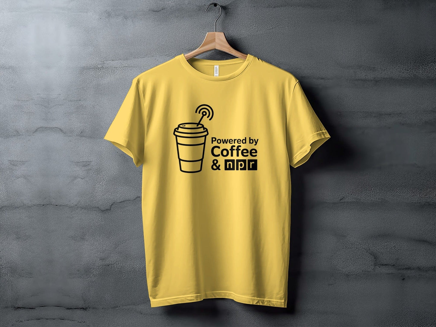 Powered by coffee and NPR XS / Yellow