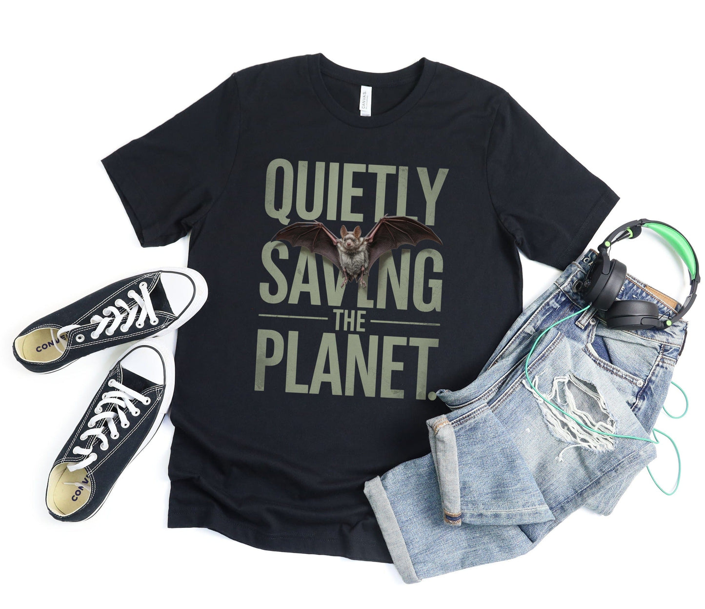 Quietly Saving the Planet Tee XS / Black