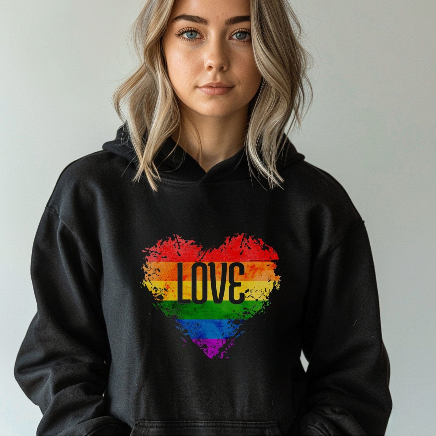 Rainbow Love Heart Hoodie