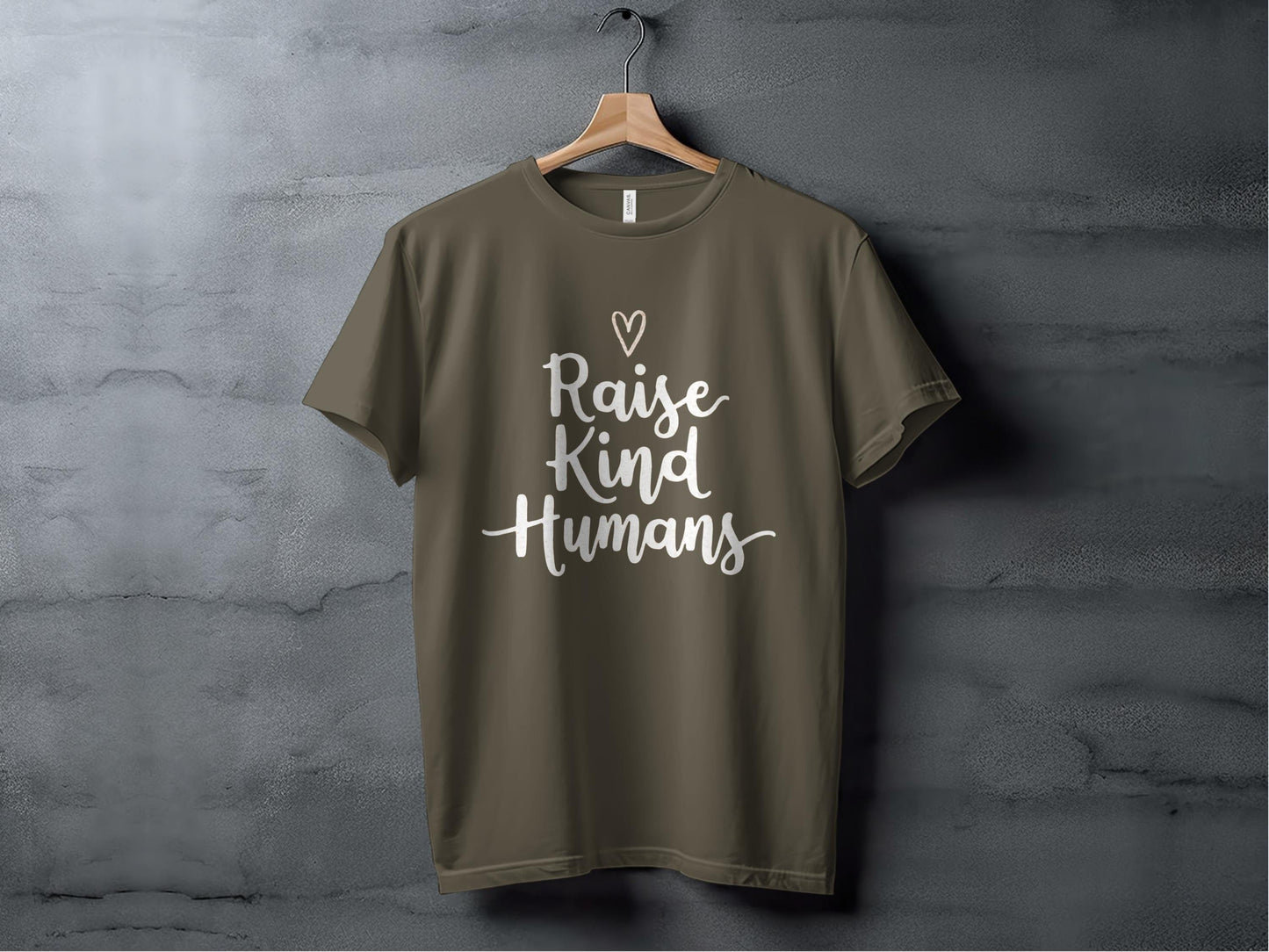 Raise Kind Humans Tee XS / Army
