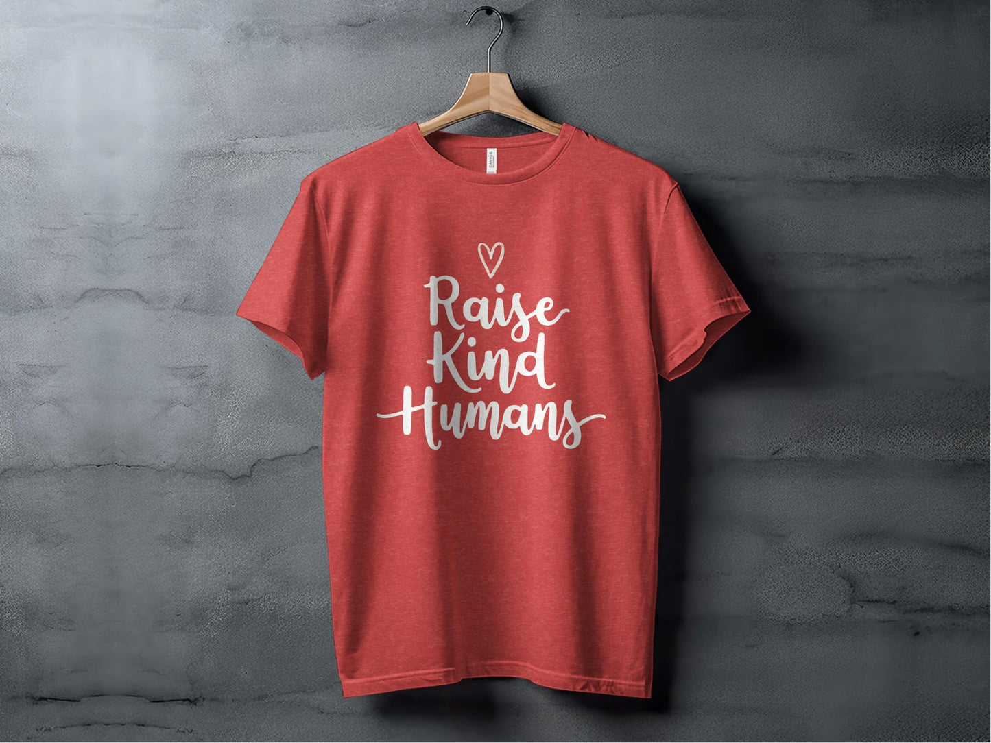 Raise Kind Humans Tee XS / Heather Red
