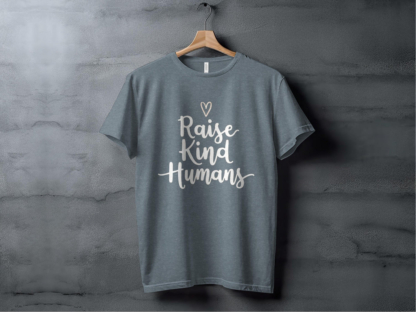 Raise Kind Humans Tee XS / Heather Slate