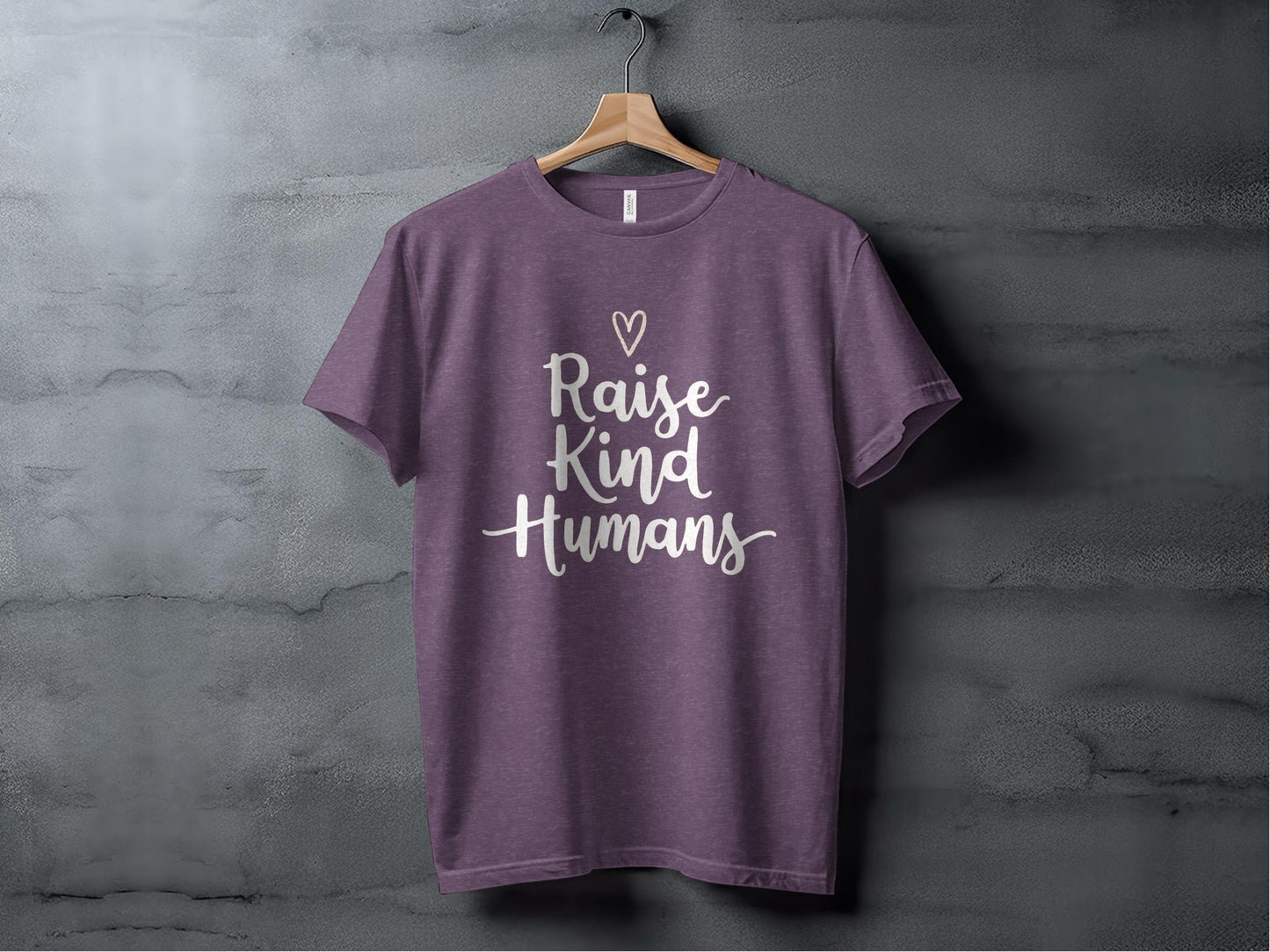 Raise Kind Humans Tee XS / Heather Team Purple