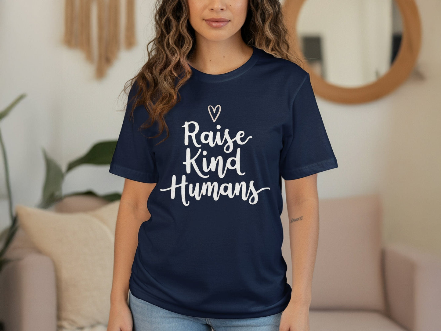 Raise Kind Humans Tee XS / Navy