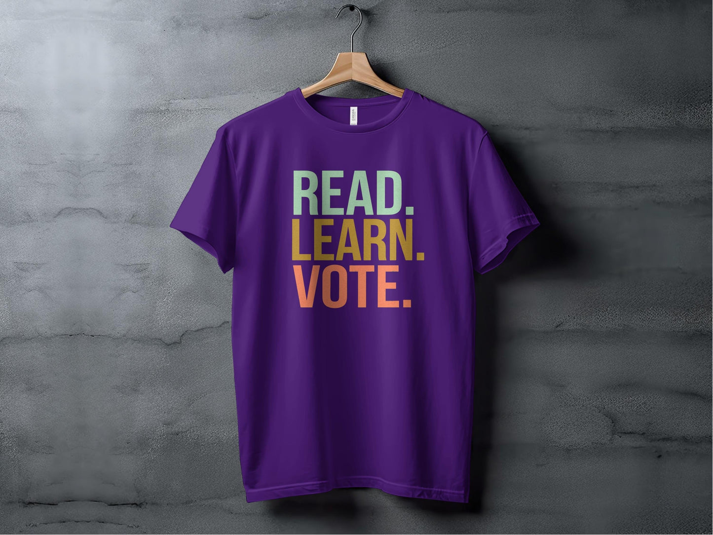 Read Learn Vote Tee XS / Team Purple