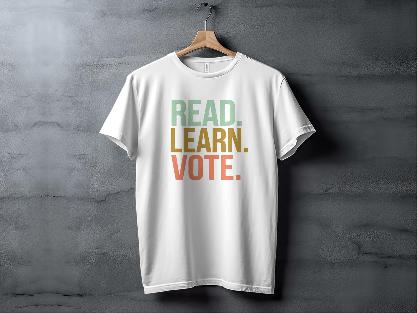 Read Learn Vote Tee XS / White