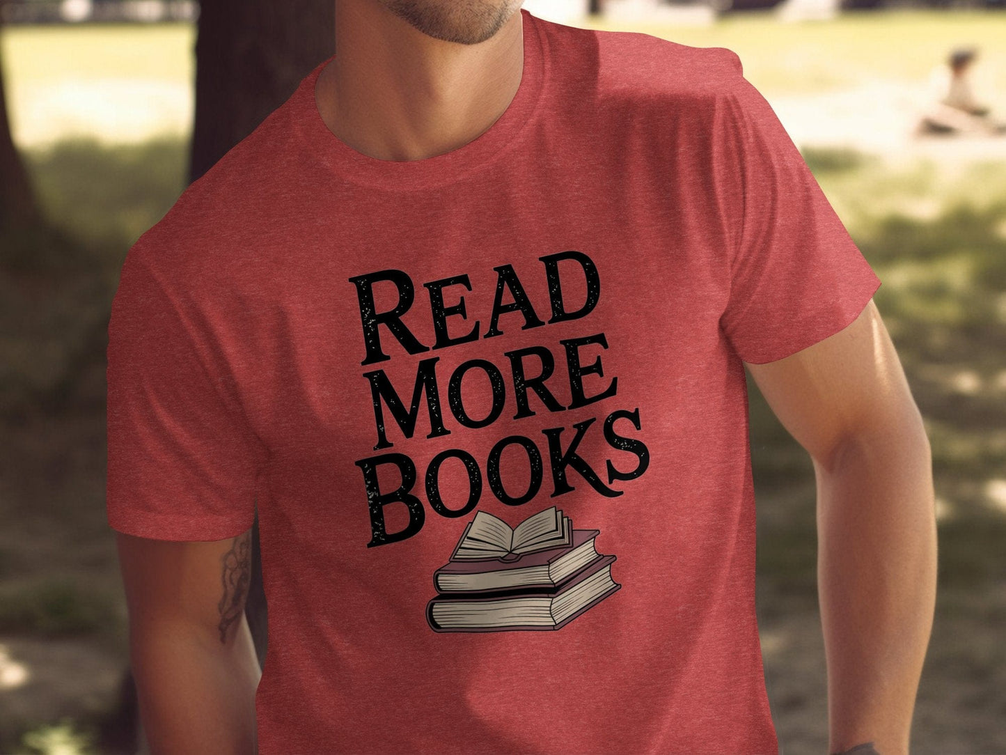 Read More Books Tee XS / Heather Red