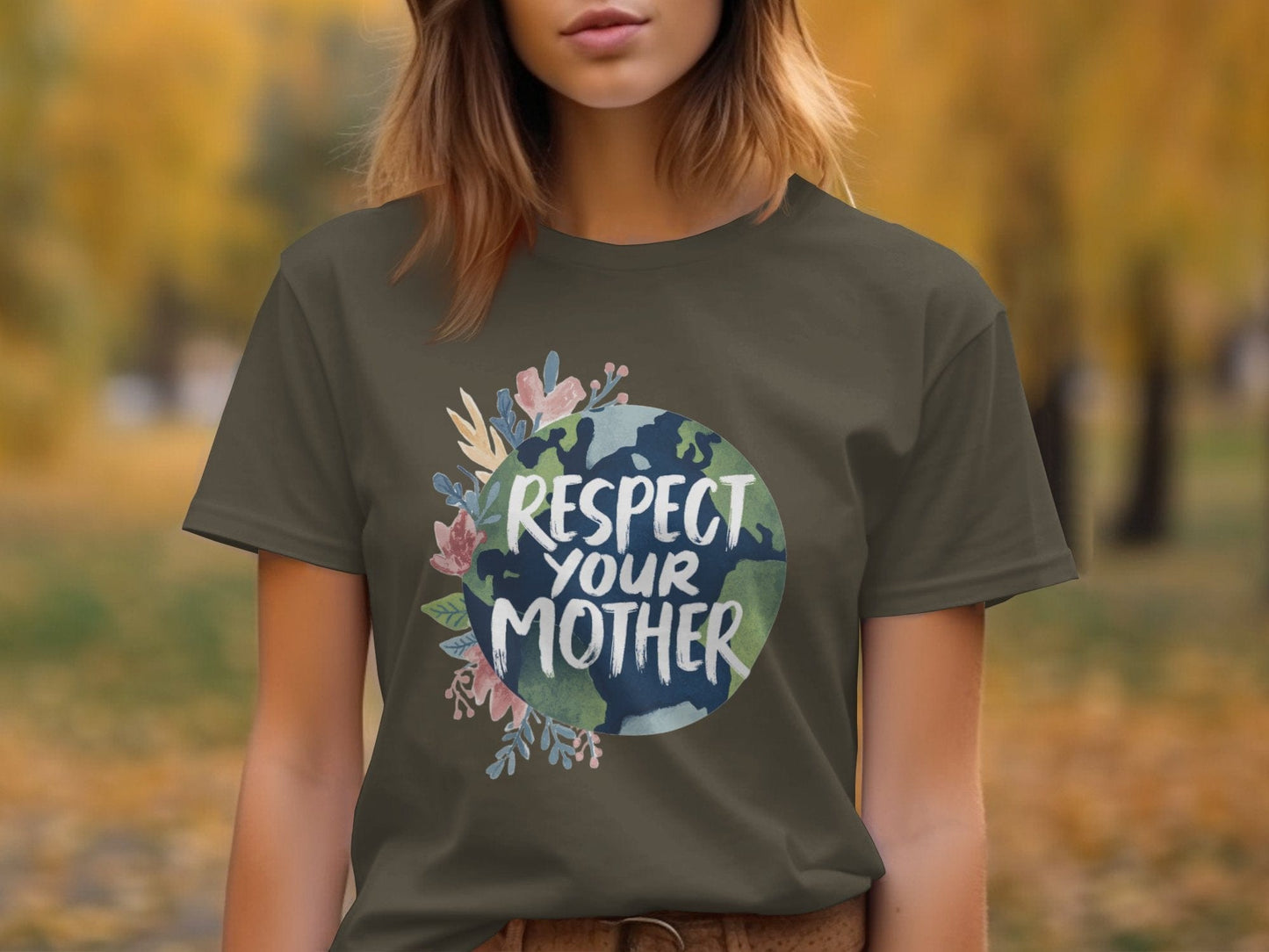 Respect Your Mother Earth Tee XS / Army