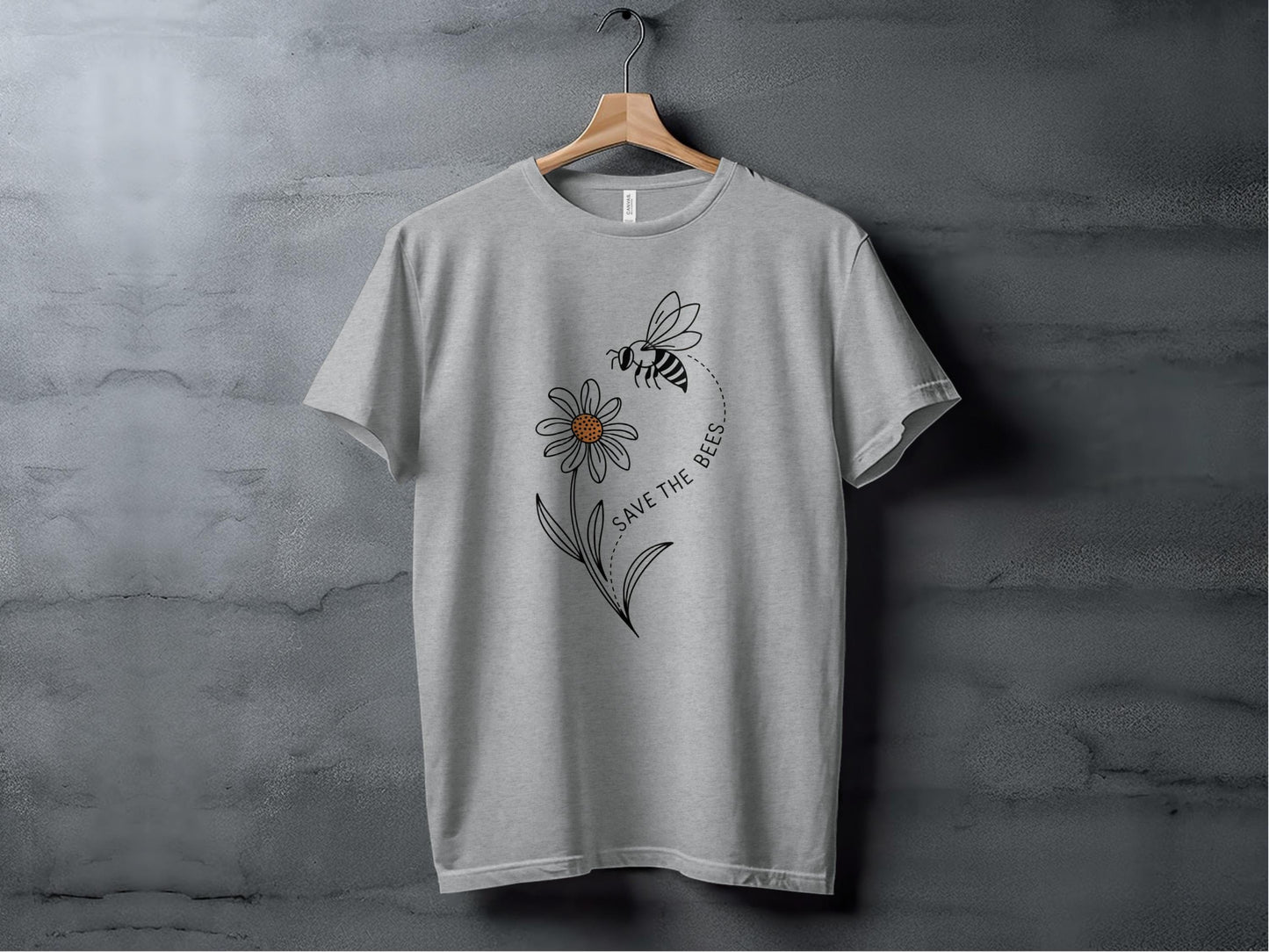 Save the Bees Graphic Tee, Eco-Friendly Bee Lover Shirt, Nature Conservation T-Shirt, Cute Animal Graphic Top, Sustainable Clothing XS / Athletic Heather