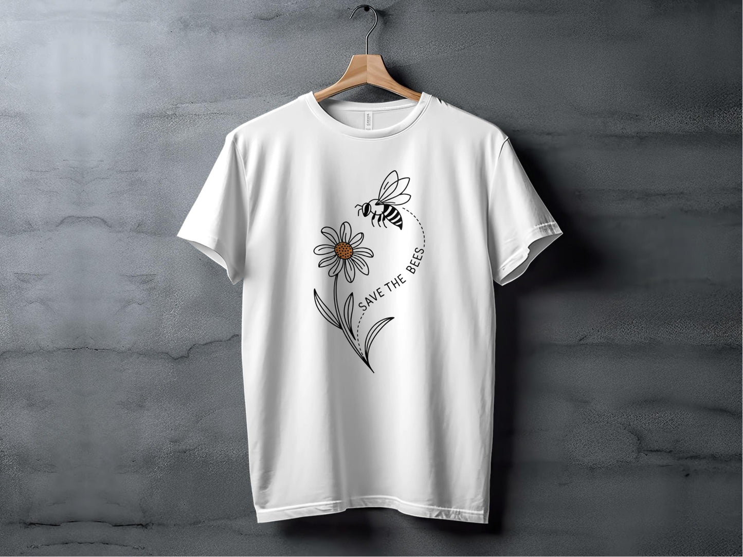 Save the Bees Graphic Tee, Eco-Friendly Bee Lover Shirt, Nature Conservation T-Shirt, Cute Animal Graphic Top, Sustainable Clothing XS / White