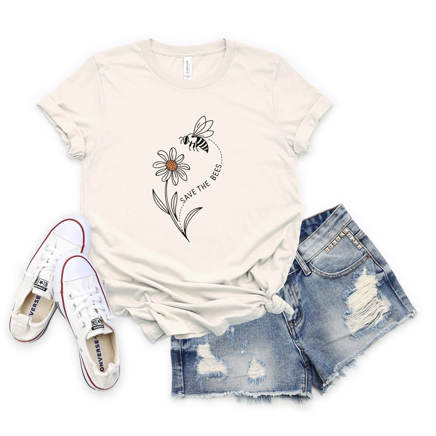 Save The Bees Tee XS / Natural
