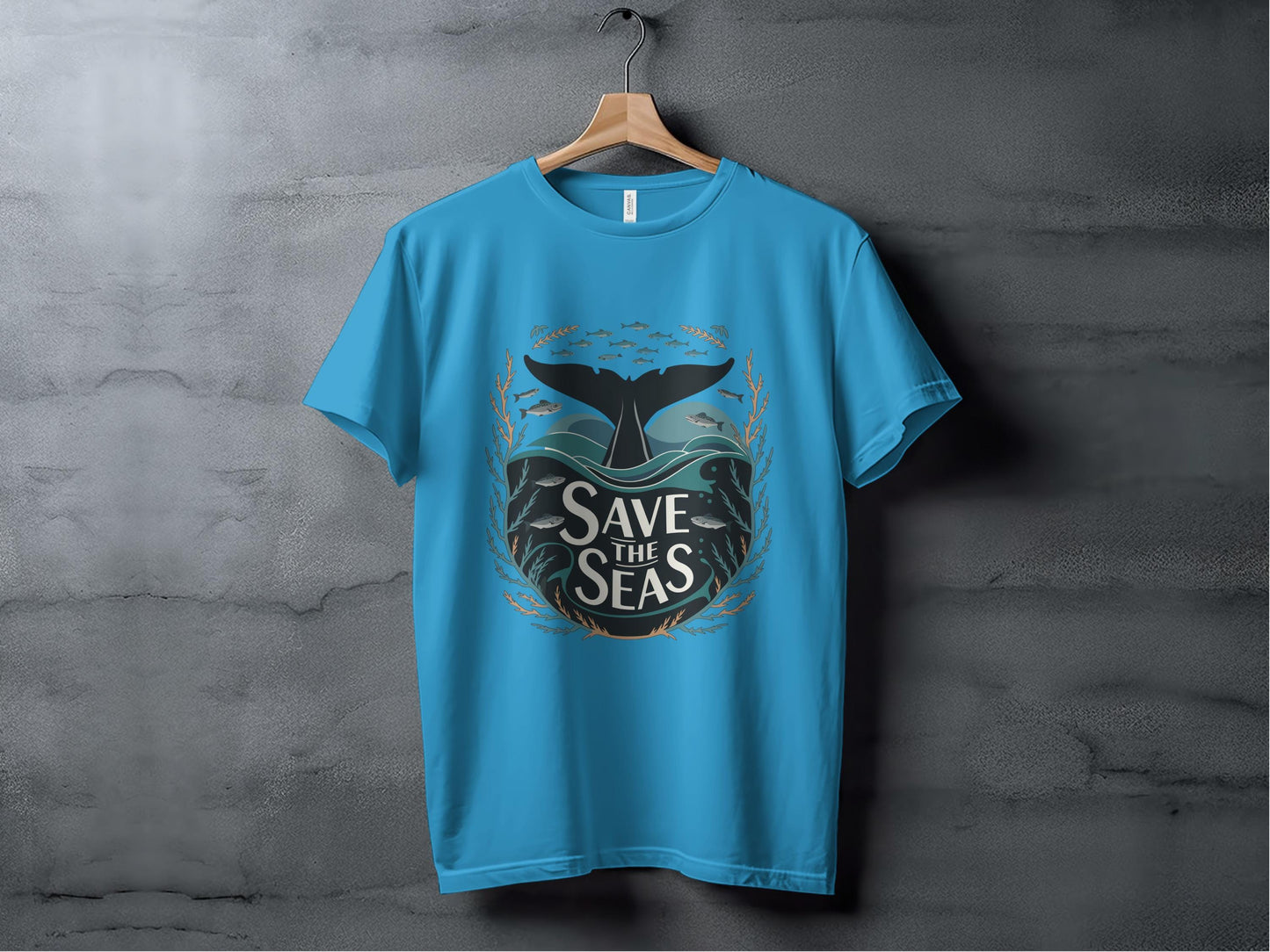 Save the Seas Tee XS / Aqua
