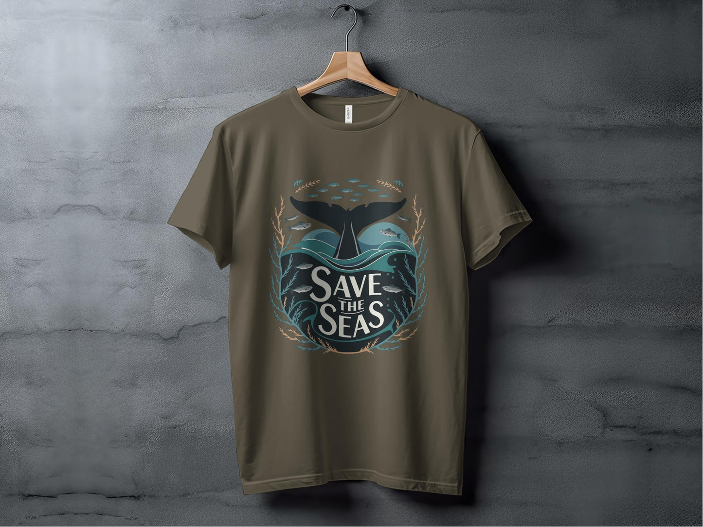 Save the Seas Tee XS / Army