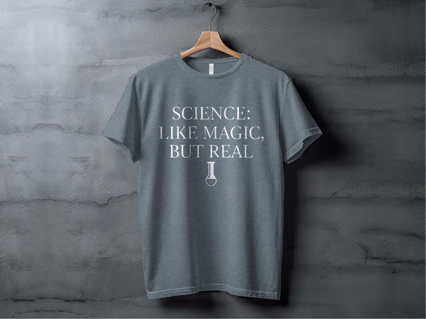 Science: Like Magic, But Real Tee XS / Heather Slate