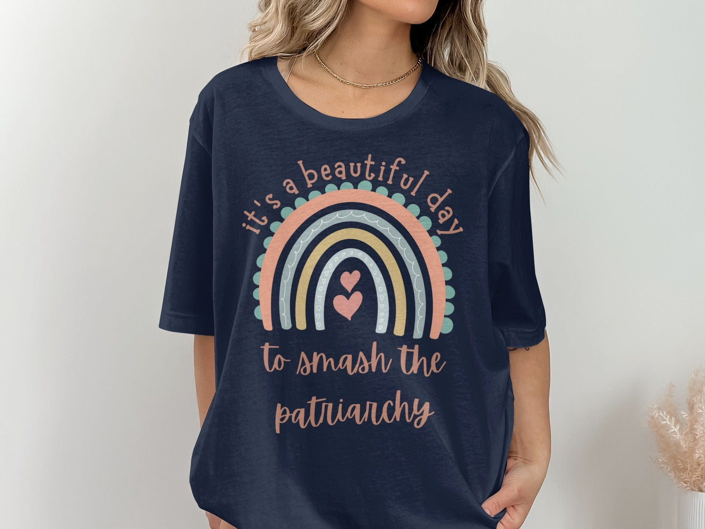It’s a Beautiful Day to Smash the Patriarchy Tee XS / Navy