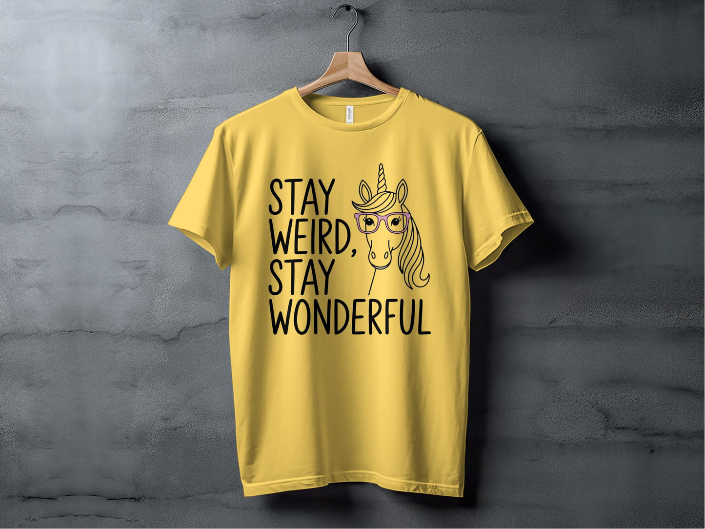 Stay Weird, Stay Wonderful Tee XS / Yellow