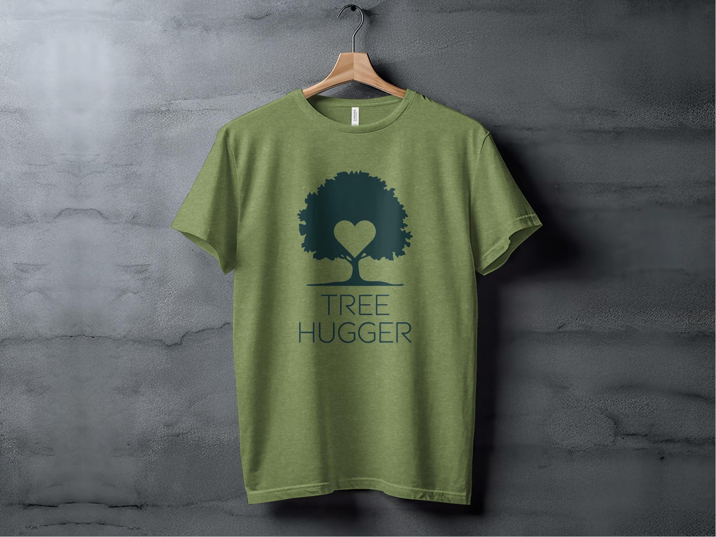 Tree Hugger Silhouette Tee XS / Heather Green
