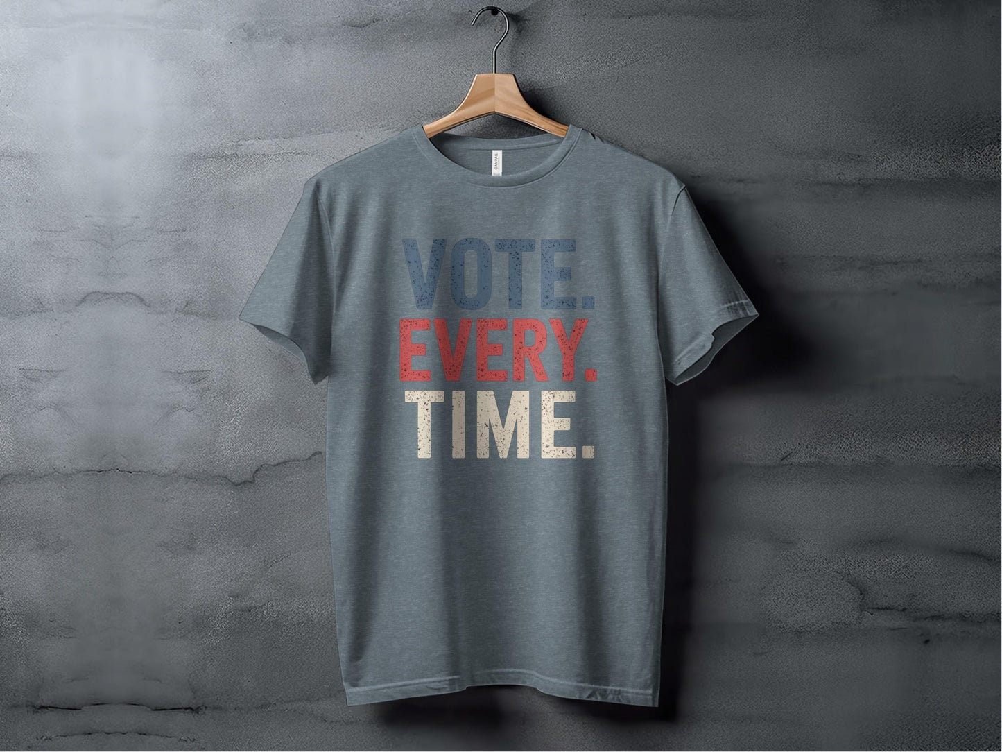 Vote Every Time Tee XS / Heather Slate