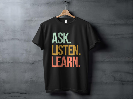 Ask Listen Learn Tee XS / Black