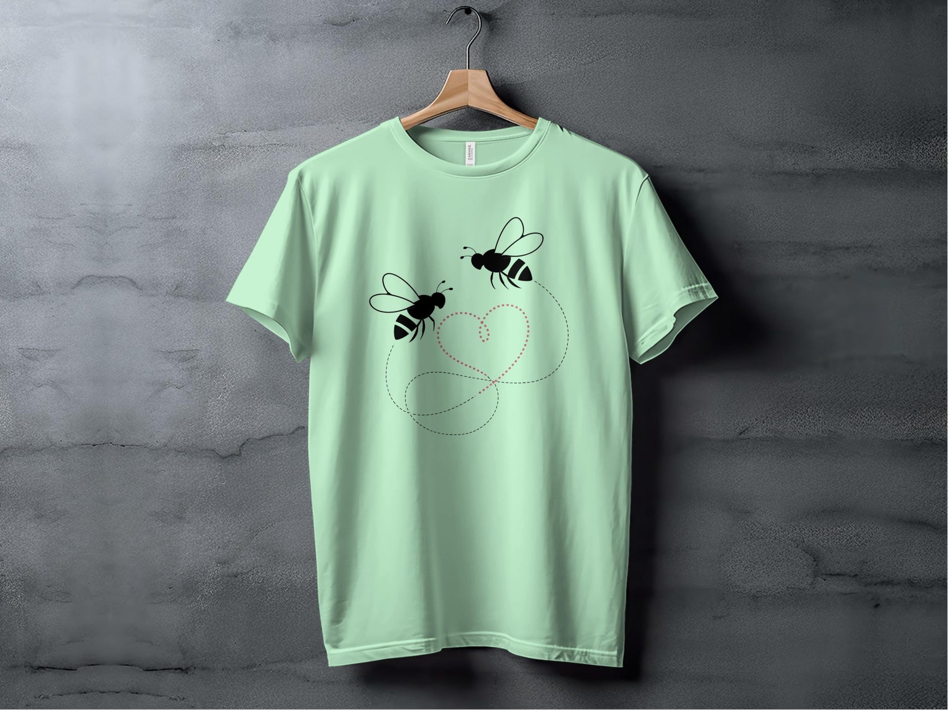 Bee Couple Tee XS / Mint