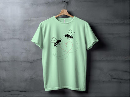 Bee Couple Tee XS / Mint
