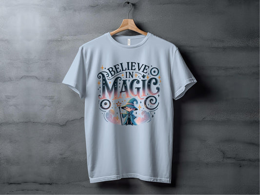 Believe in Magic Wizard Tee XS / Light Blue