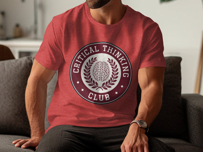 Critical Thinking Club Tee XS / Heather Red