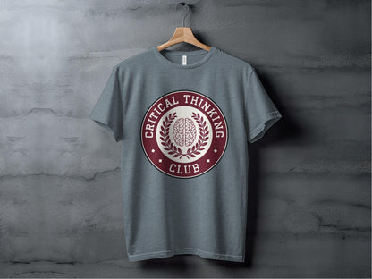 Critical Thinking Club Tee XS / Heather Slate