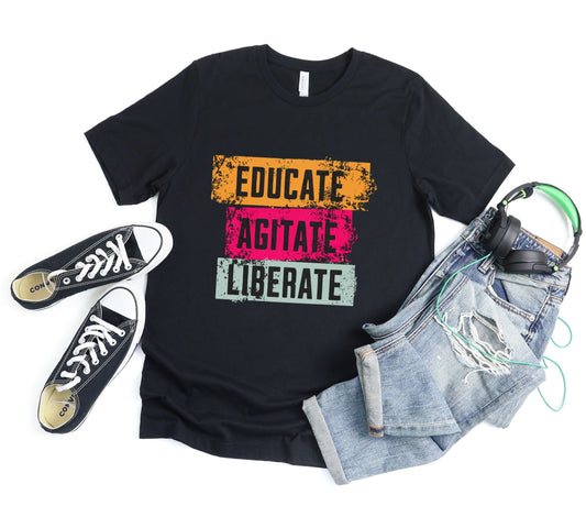 Educate Agitate Liberate Tee XS / Black
