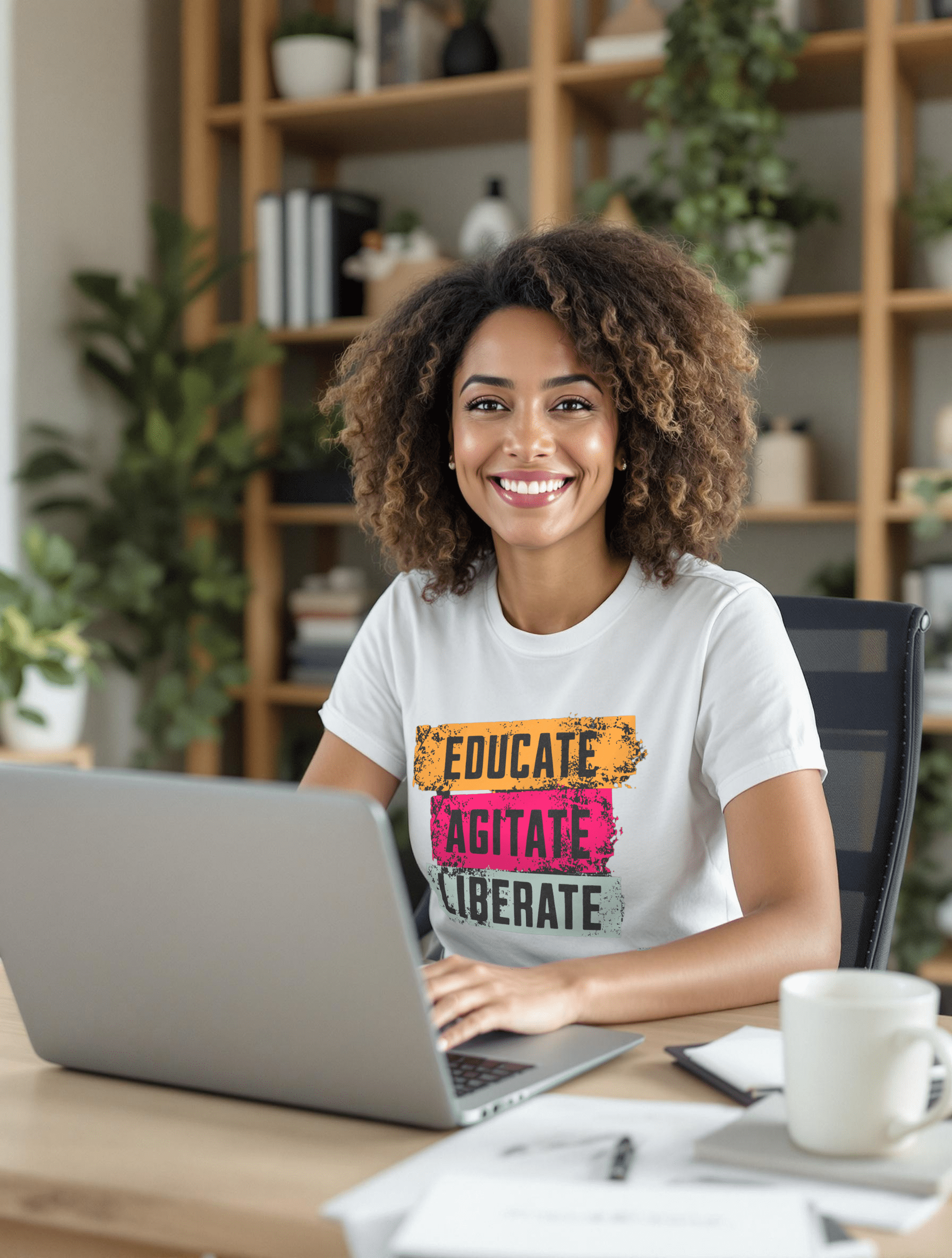 Educate Agitate Liberate Tee XS / White