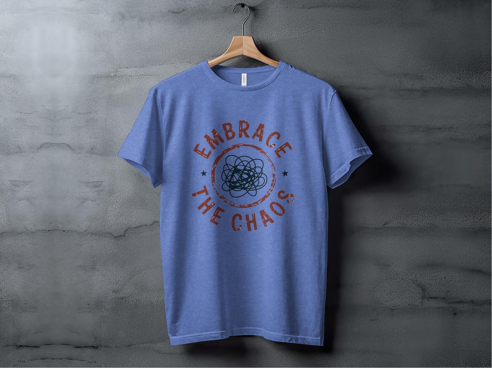 Embrace the Chaos Tee XS / Heather Columbia Blue