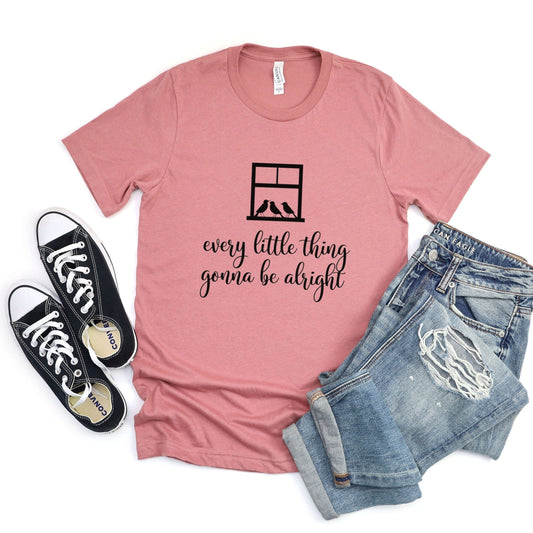 Every Little Thing Gonna Be Alright Window Tee XS / Heather Mauve