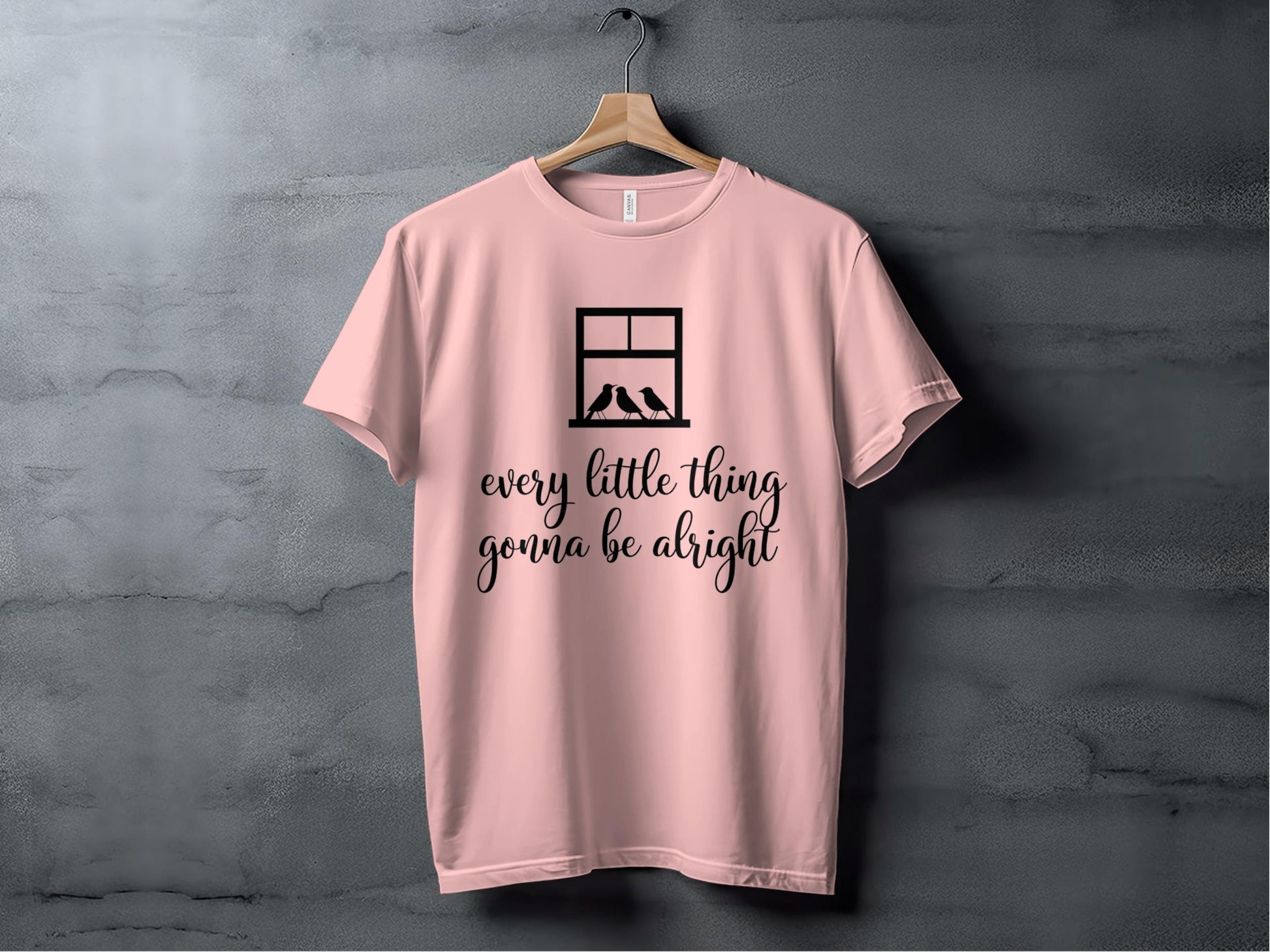 Every Little Thing Gonna Be Alright Window Tee XS / Pink