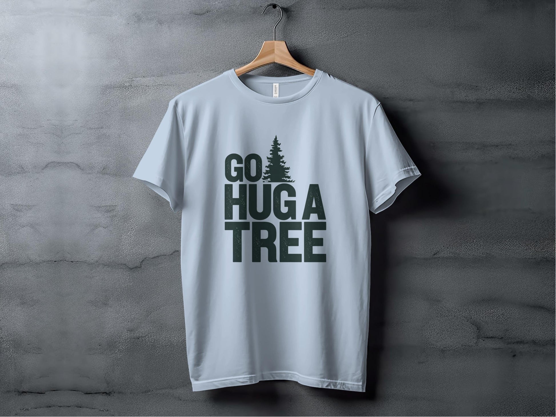 Go Hug a Tree Tee XS / Light Blue