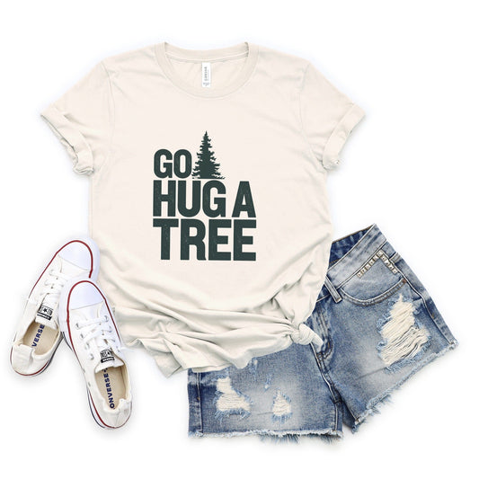 Go Hug a Tree Tee XS / Natural