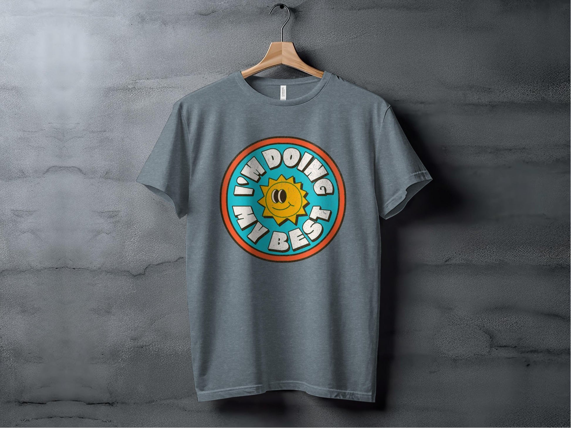 I'm Doing My Best Tee XS / Heather Slate