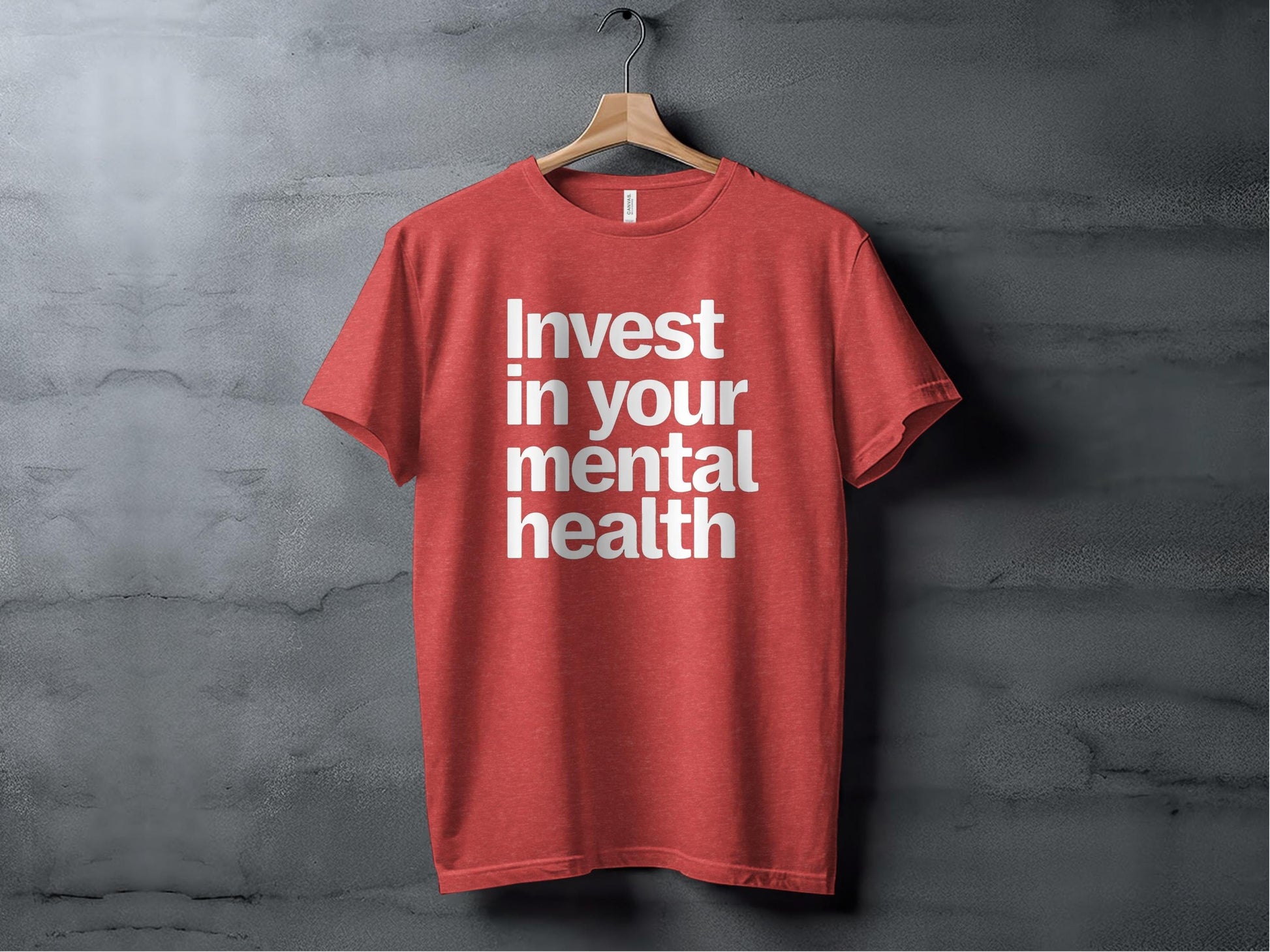 Invest in Your Mental Health Tee XS / Heather Red