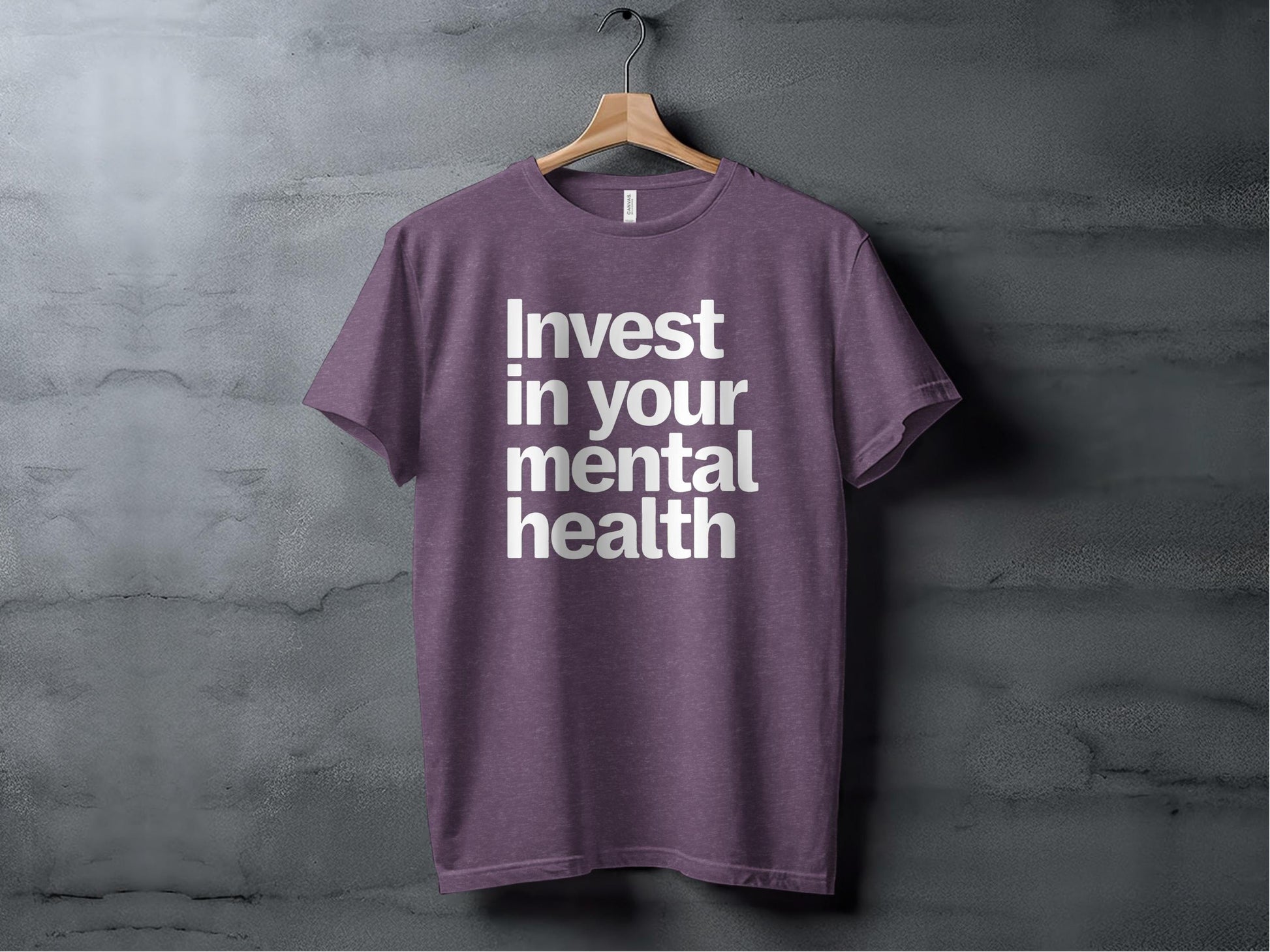 Invest in Your Mental Health Tee XS / Heather Team Purple