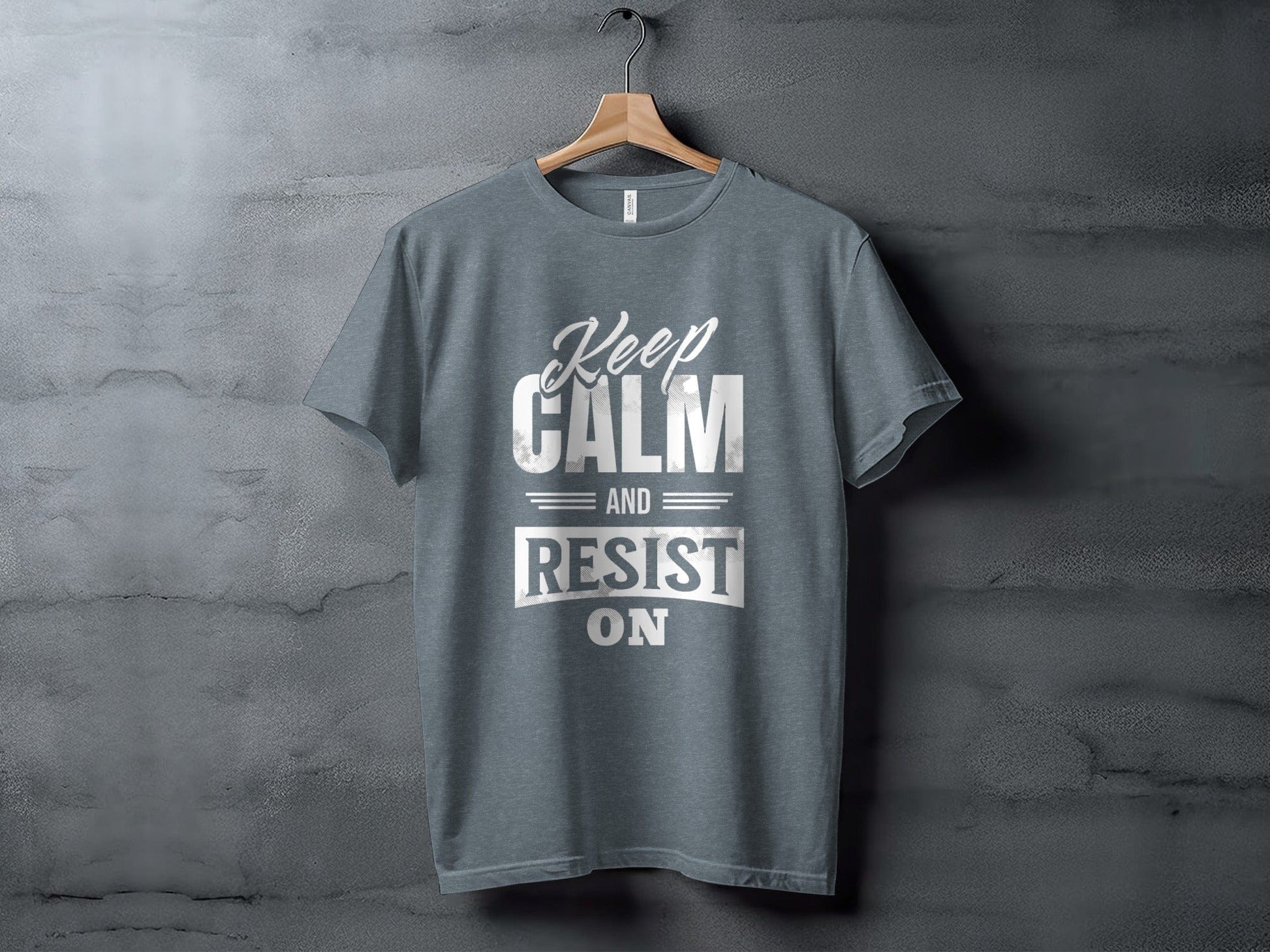 Keep Calm and Resist On Tee XS / Heather Slate