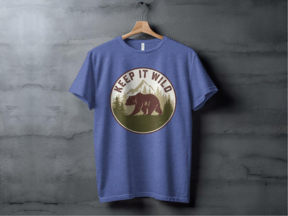 Keep It Wild Bear Tee XS / Heather True Royal