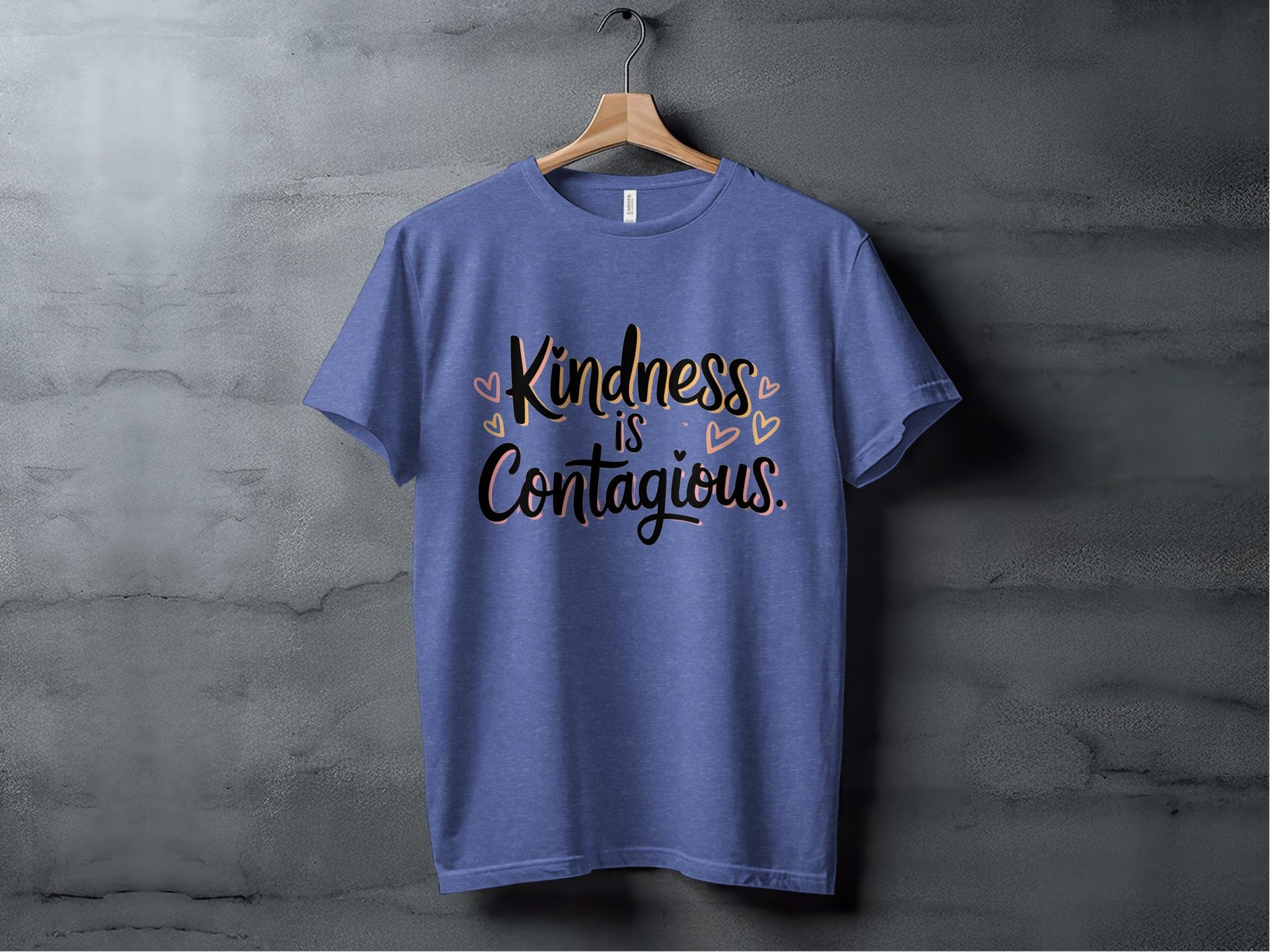 Kindness Is Contagious Tee XS / Heather True Royal