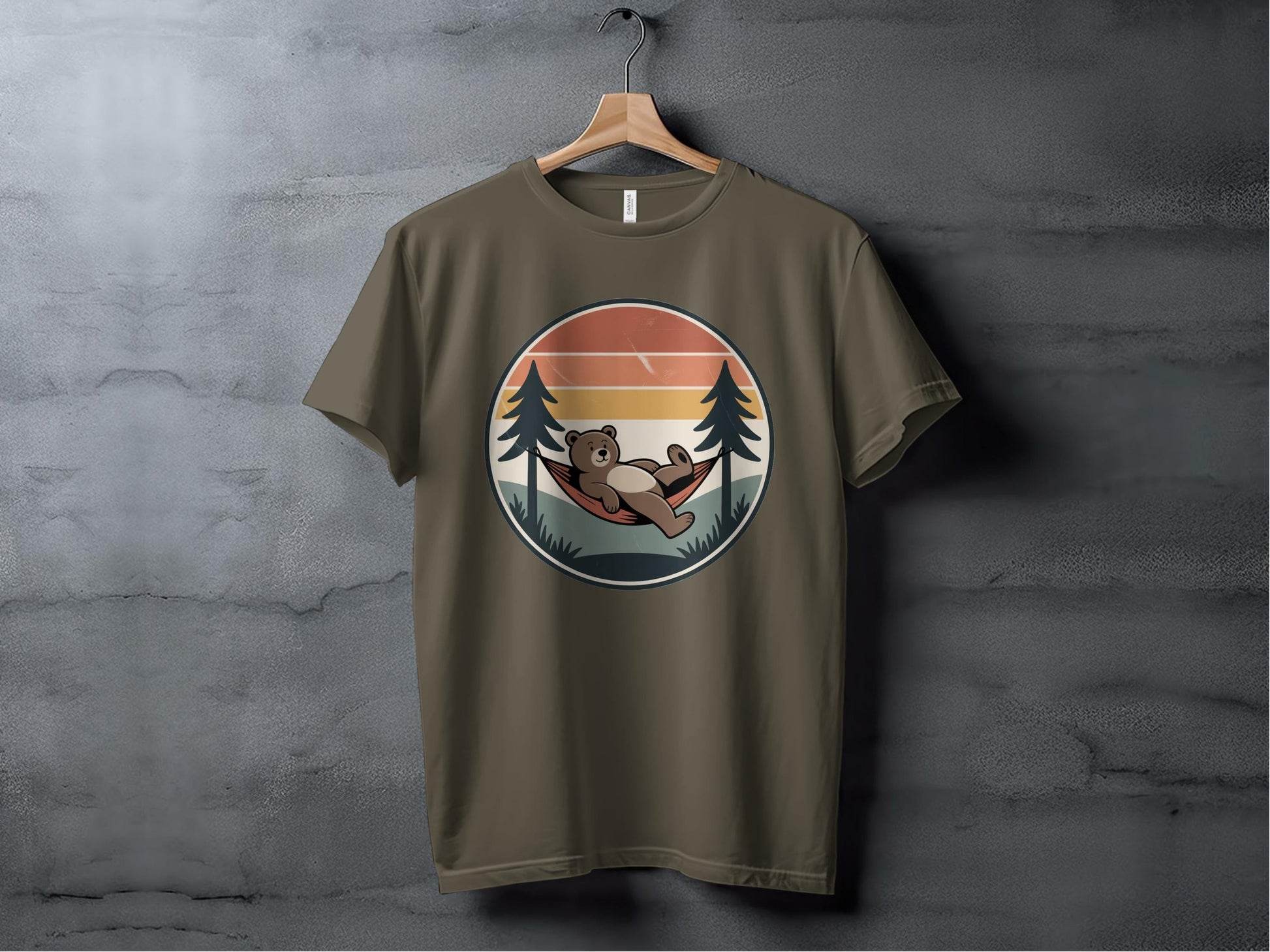 Lazy Day Bear Tee XS / Army