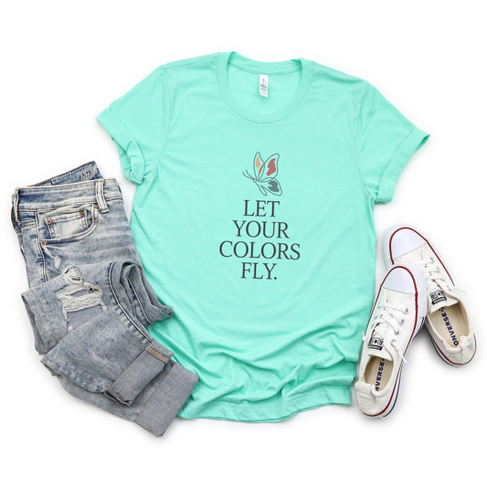 Let Your Colors Fly Tee XS / Heather Mint
