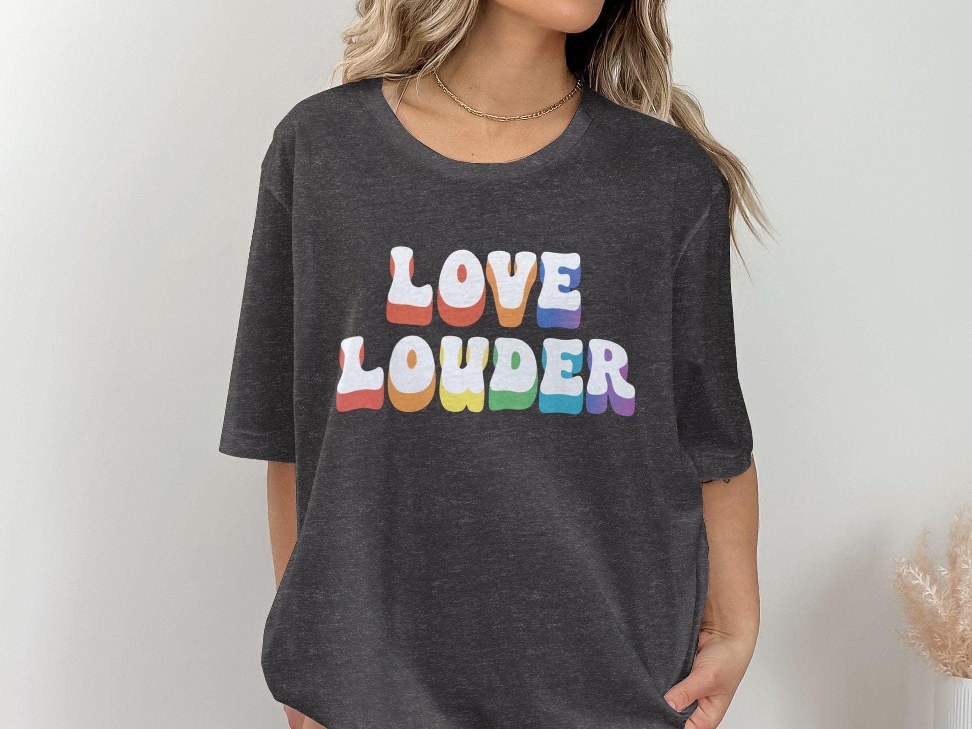 Love Louder Tee XS / Dark Grey Heather