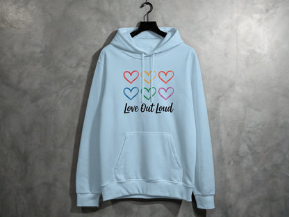Love Out Loud Hoodie S / Light Blue