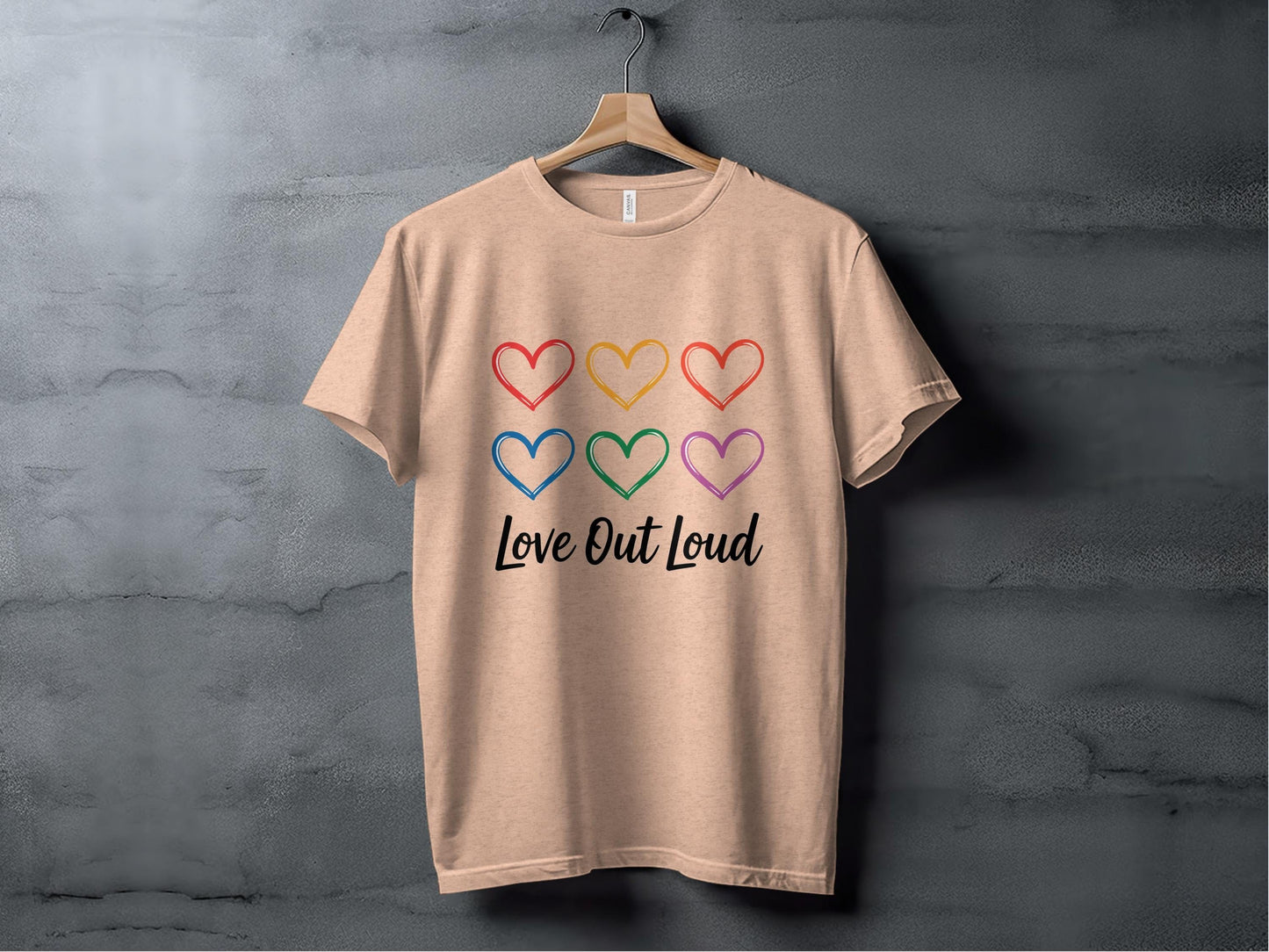 Love Out Loud Tee XS / Heather Peach