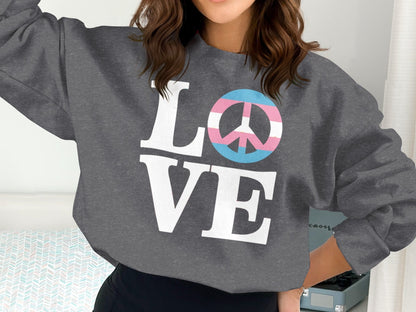 love peace S / Dark Heather
