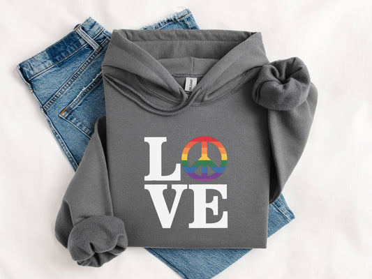 LOVE Peace Sign Hoodie