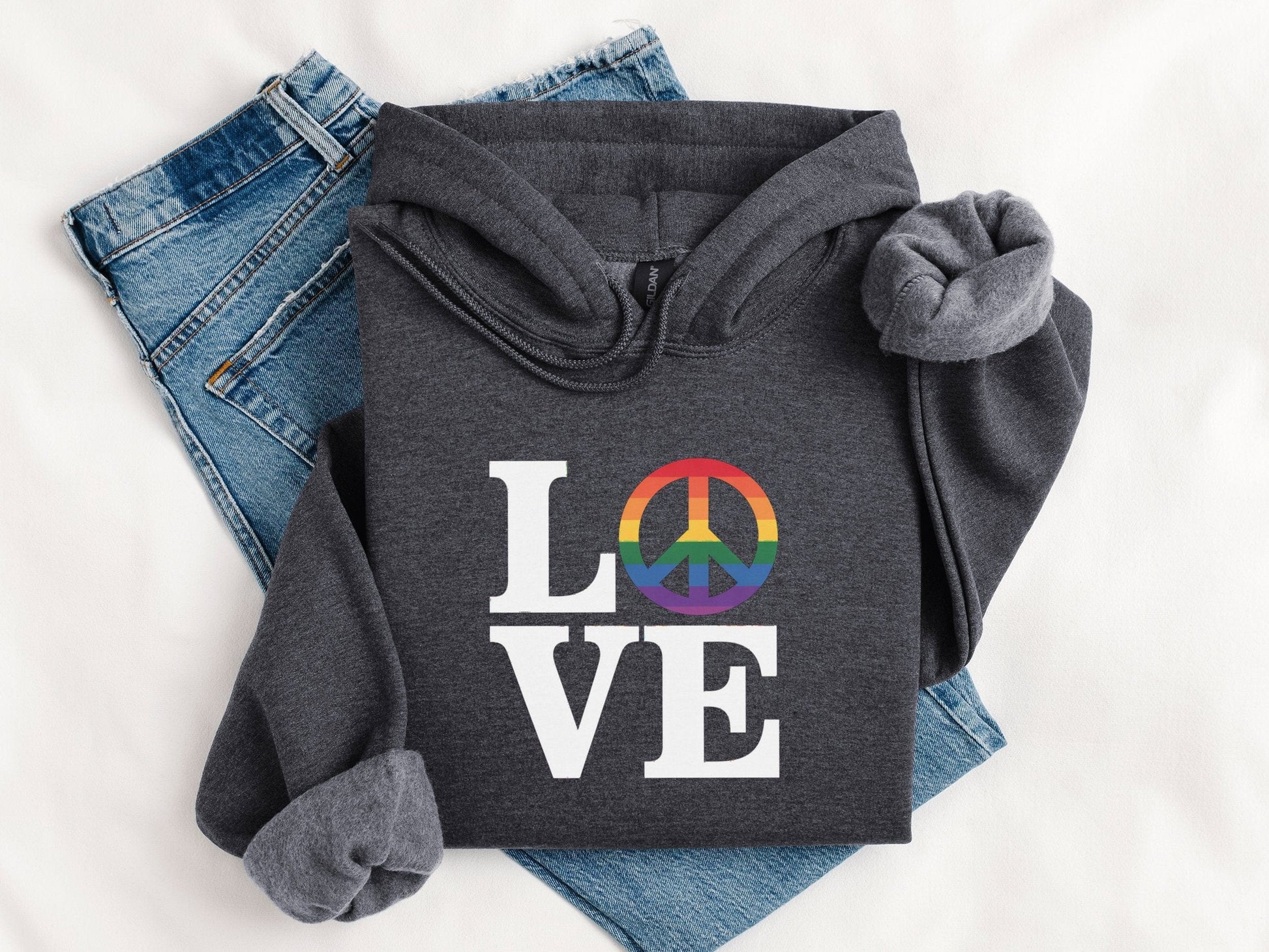 LOVE Peace Sign Hoodie